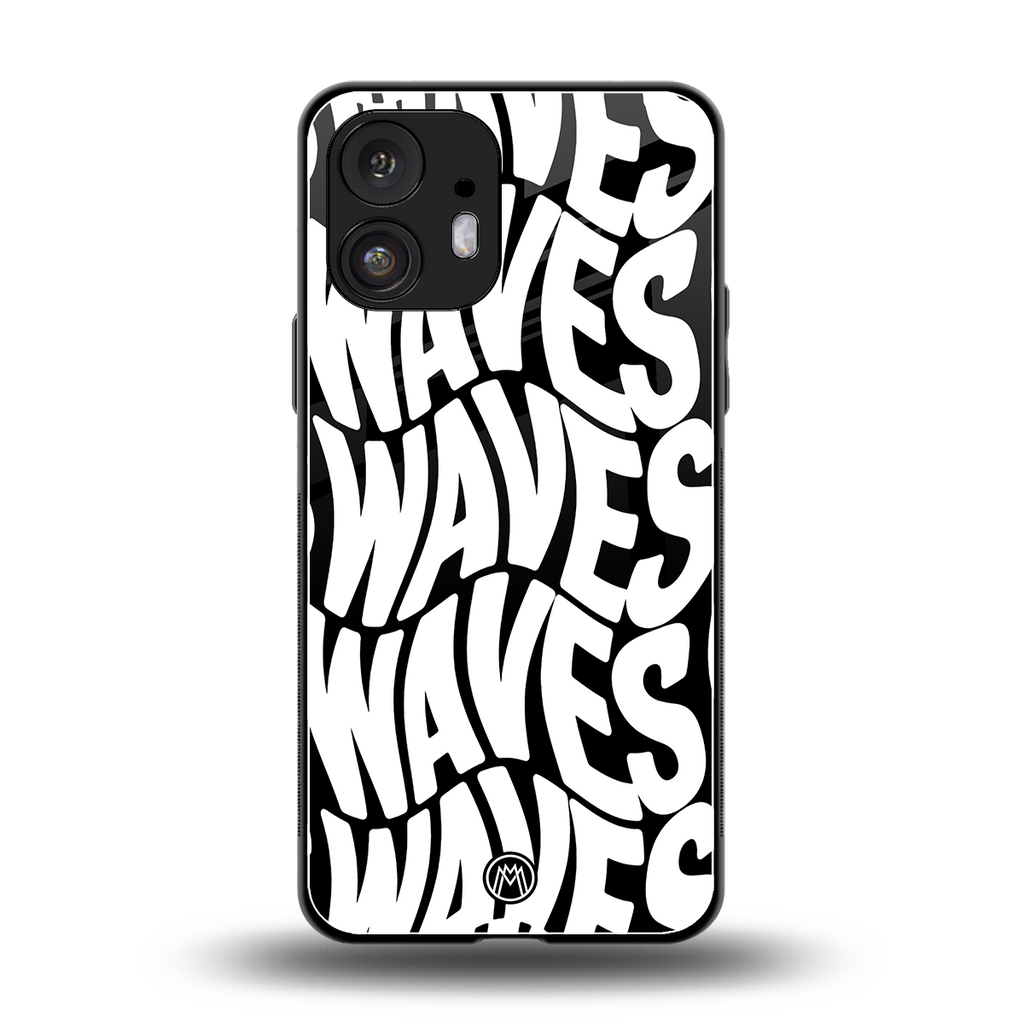 waves back phone cover | glass case for nothing phone 2