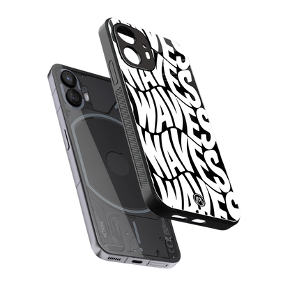 waves back phone cover | glass case for nothing phone 2