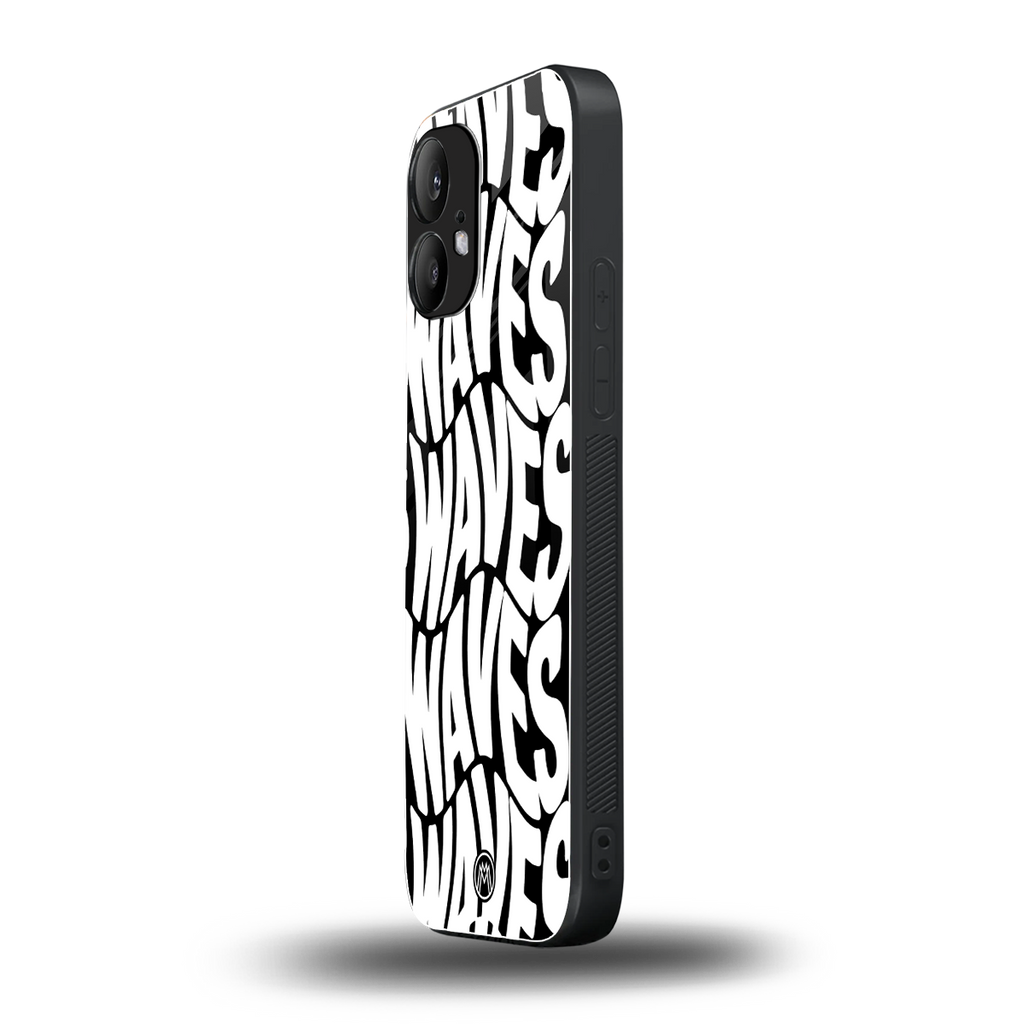 waves back phone cover | glass case for nothing phone 2