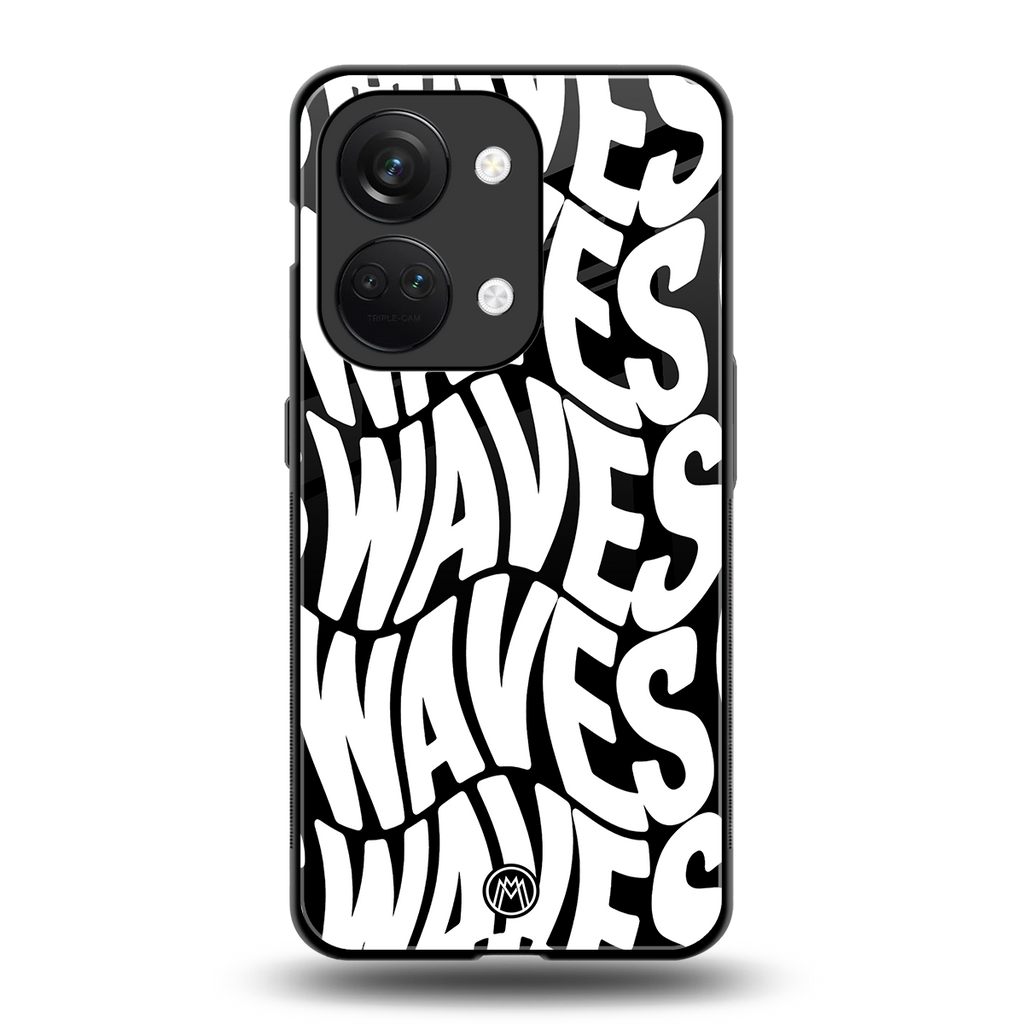 waves back phone cover | glass case for oneplus nord 3