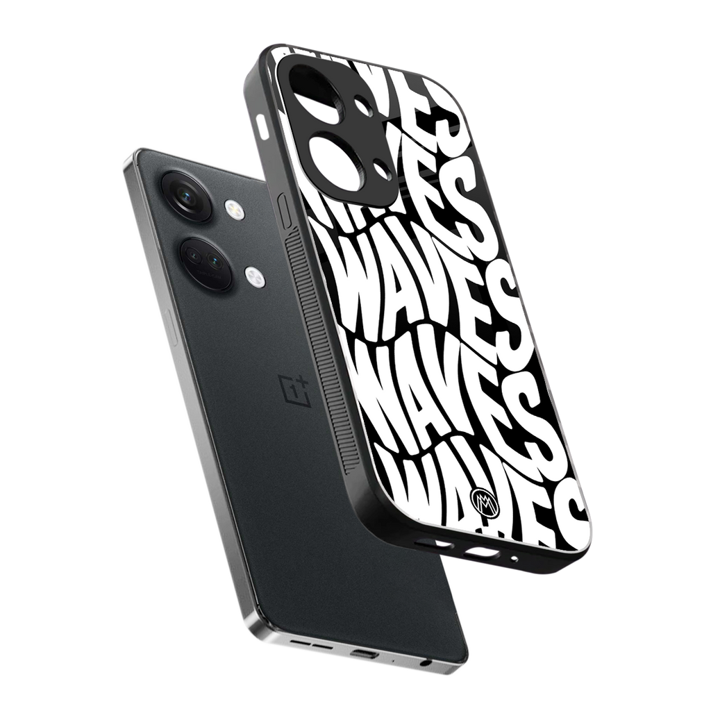 waves back phone cover | glass case for oneplus nord 3