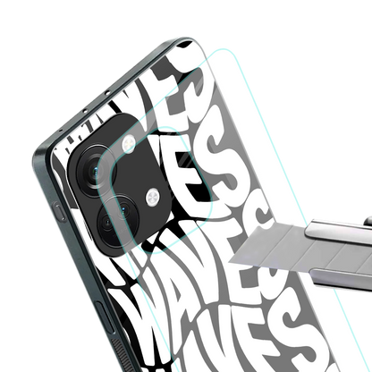 waves back phone cover | glass case for oneplus nord 3