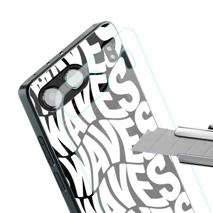 waves back phone cover | glass case for oneplus nord 4