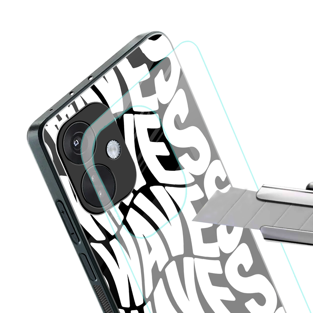 waves back phone cover | glass case for oneplus nord ce 3