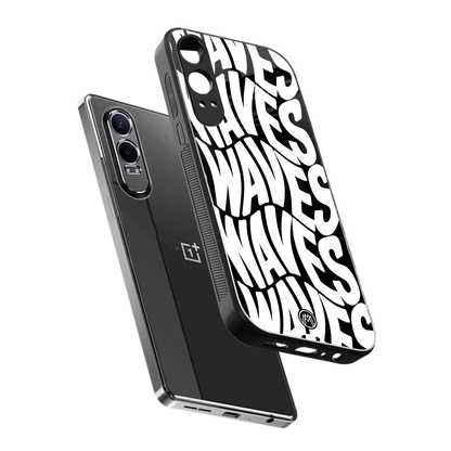 waves back phone cover | glass case for oneplus nord ce 4 lite