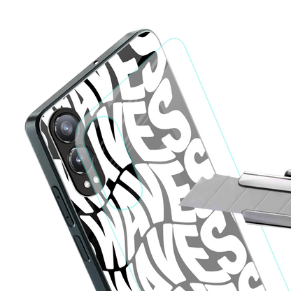 waves back phone cover | glass case for oneplus nord ce 4 lite
