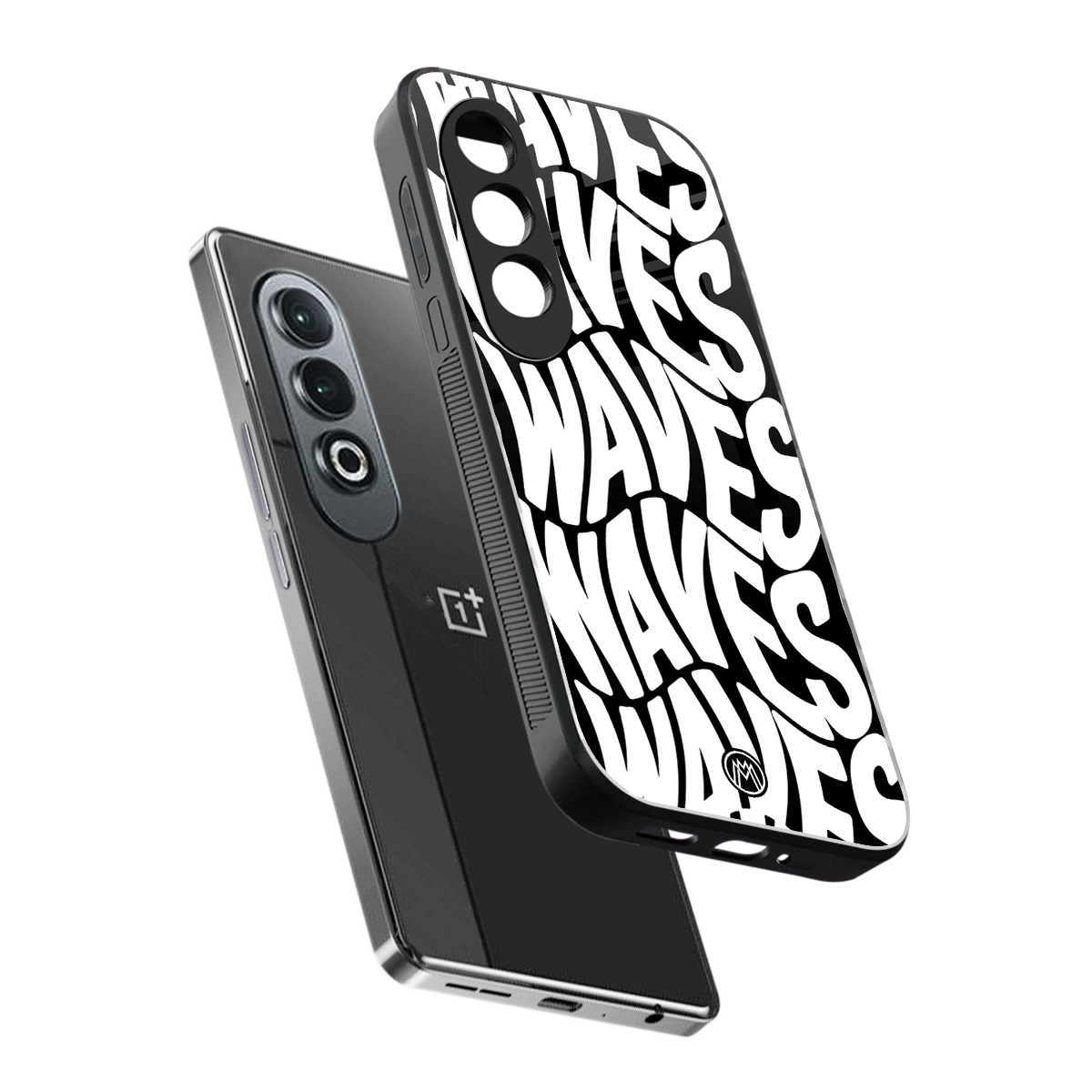 waves back phone cover | glass case for oneplus nord ce 4