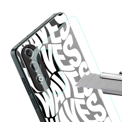 waves back phone cover | glass case for oneplus nord ce 4