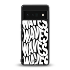 waves back phone cover | glass case for google pixel 6 pro