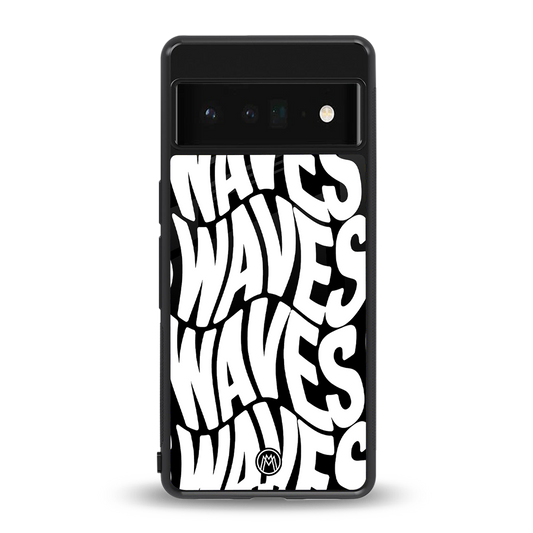 waves back phone cover | glass case for google pixel 6 pro