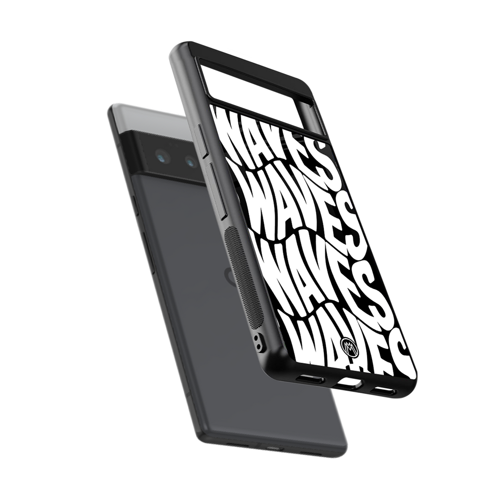 waves back phone cover | glass case for google pixel 6 pro