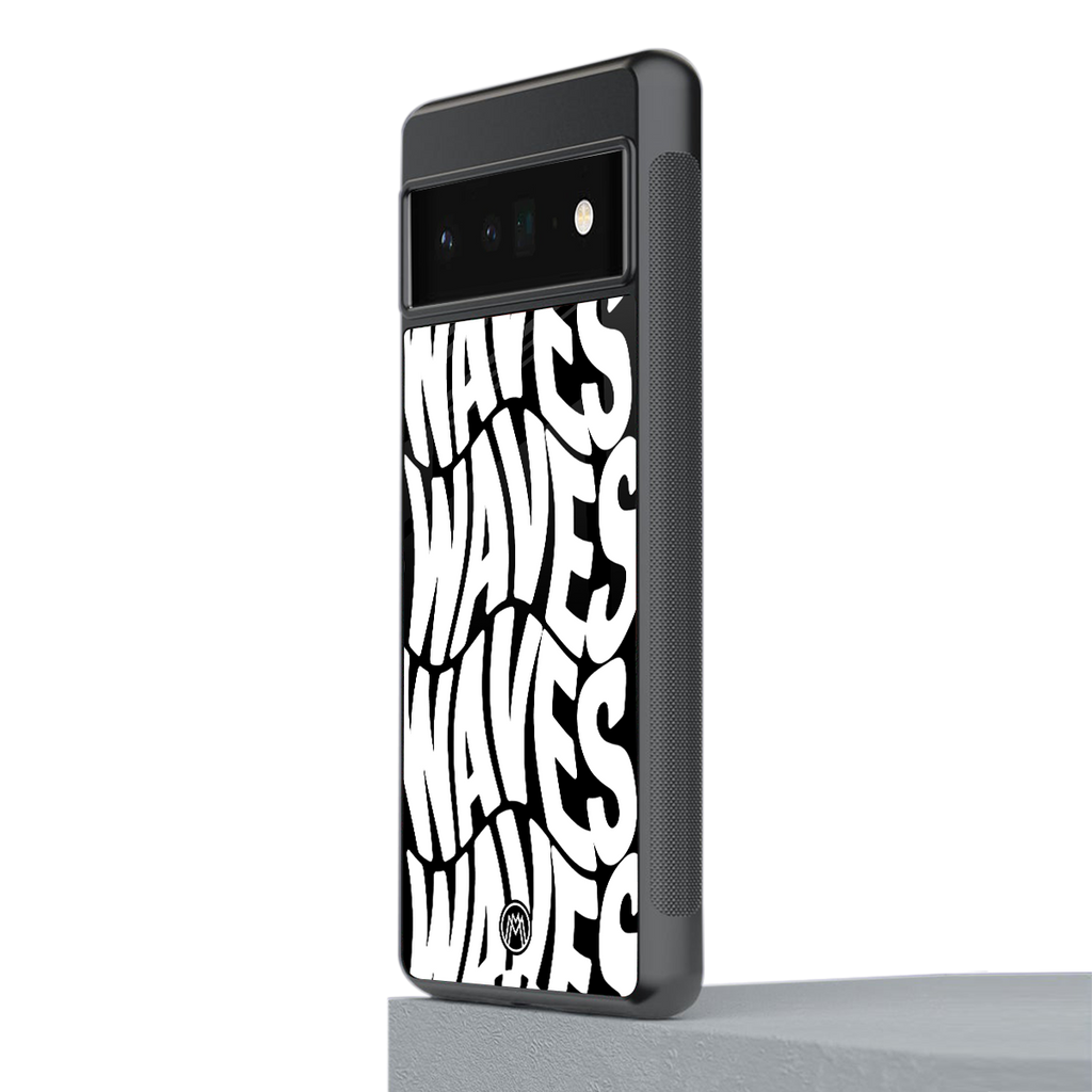 waves back phone cover | glass case for google pixel 6 pro