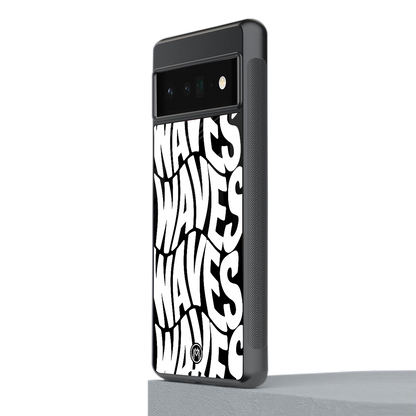 waves back phone cover | glass case for google pixel 6 pro