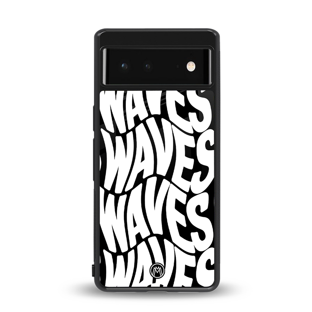 waves back phone cover | glass case for google pixel 6