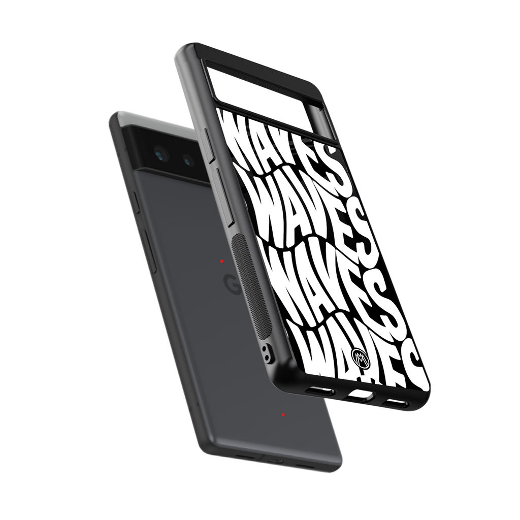 waves back phone cover | glass case for google pixel 6