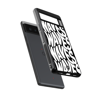waves back phone cover | glass case for google pixel 6