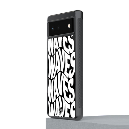waves back phone cover | glass case for google pixel 6