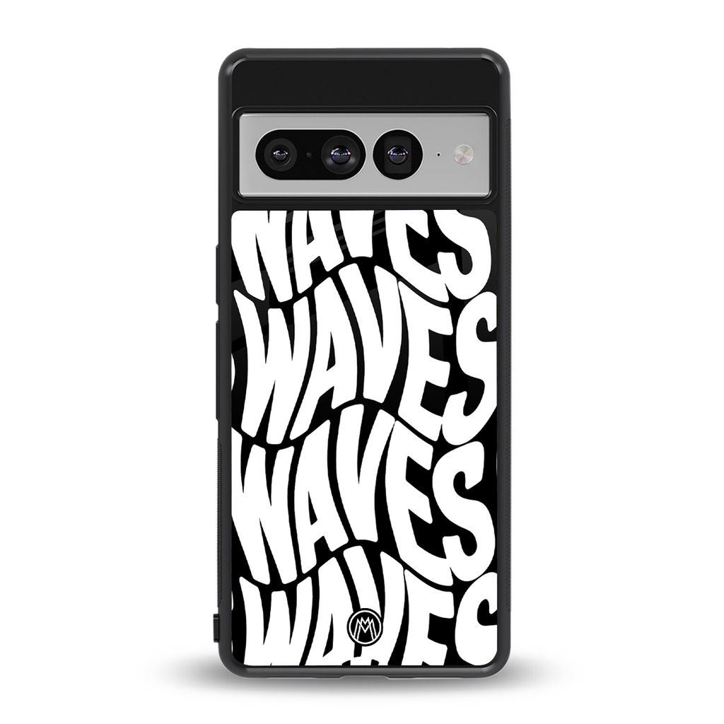 waves back phone cover | glass case for google pixel 7 pro