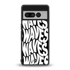 waves back phone cover | glass case for google pixel 7 pro