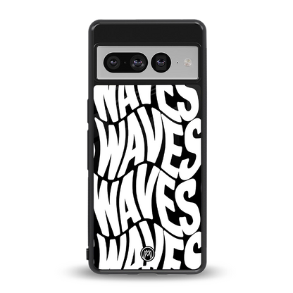 waves back phone cover | glass case for google pixel 7 pro