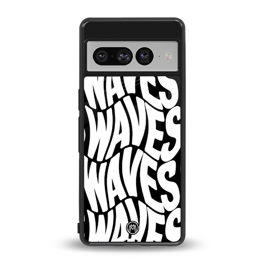 waves back phone cover | glass case for google pixel 7 pro