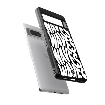 waves back phone cover | glass case for google pixel 7 pro