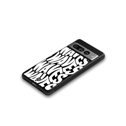 waves back phone cover | glass case for google pixel 7 pro
