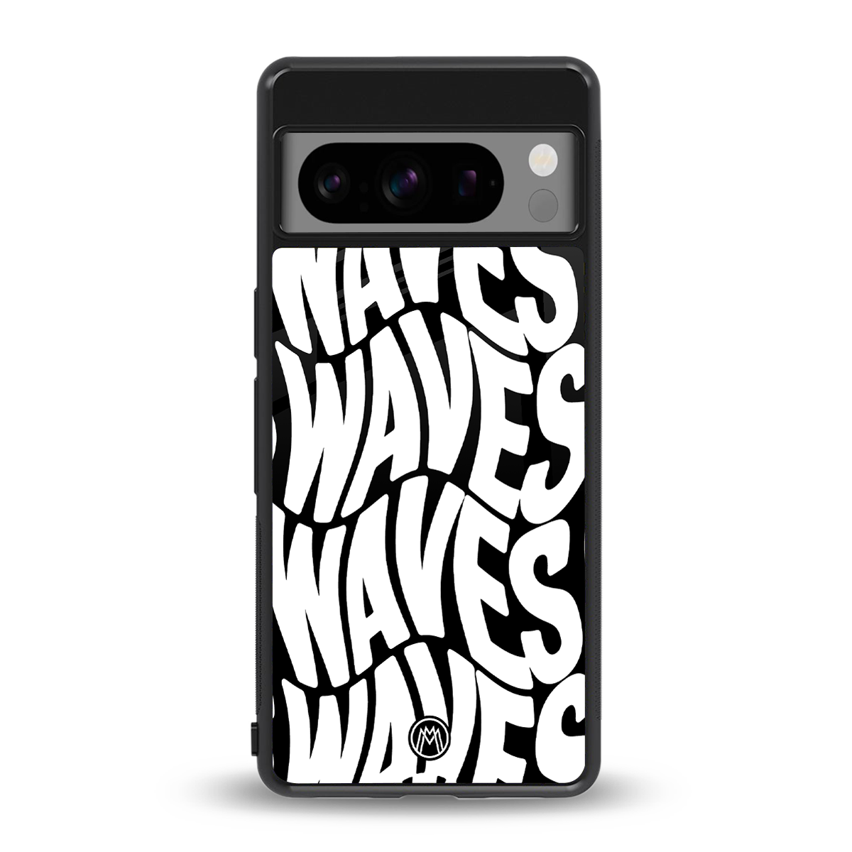 waves back phone cover | glass case for google pixel 8 pro