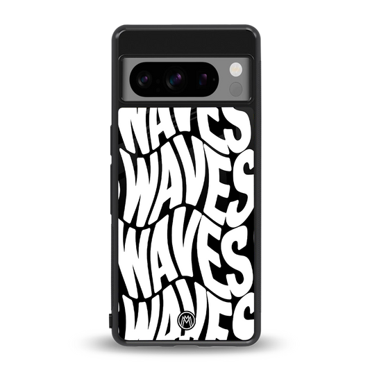 waves back phone cover | glass case for google pixel 8 pro