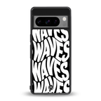waves back phone cover | glass case for google pixel 8 pro
