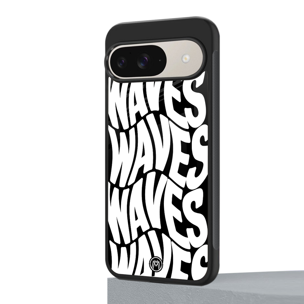 waves back phone cover | glass case for google pixel 9