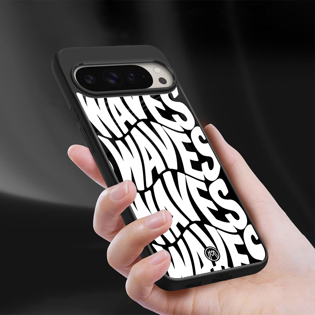 waves back phone cover | glass case for google pixel 9 pro xl