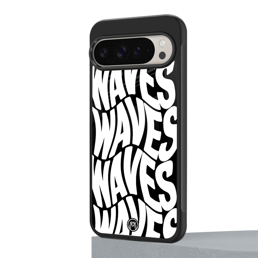 waves back phone cover | glass case for google pixel 9 pro