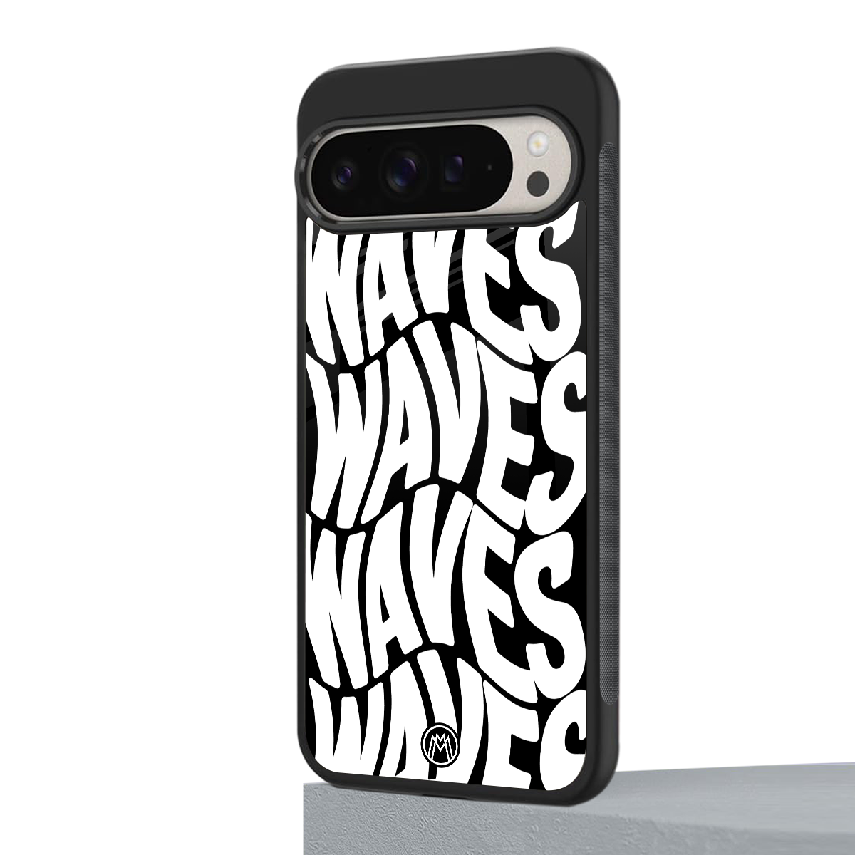 waves back phone cover | glass case for google pixel 9 pro xl