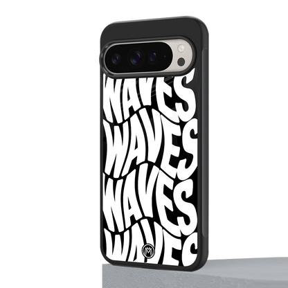 waves back phone cover | glass case for google pixel 9 pro xl