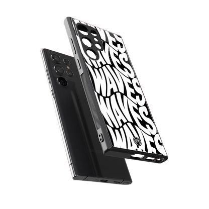 waves back phone cover | glass case for samsung galaxy s24 ultra
