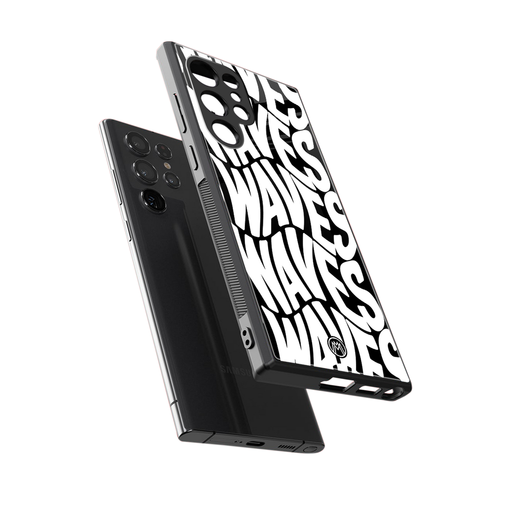 waves back phone cover | glass case for samsung galaxy s23 ultra