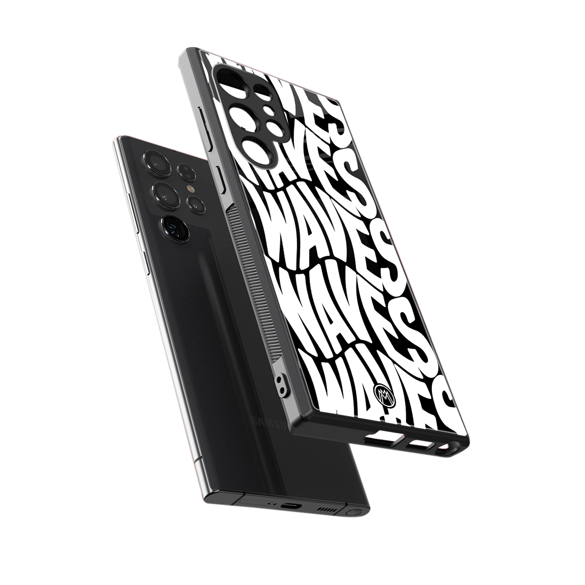 waves back phone cover | glass case for samsung galaxy s23 ultra