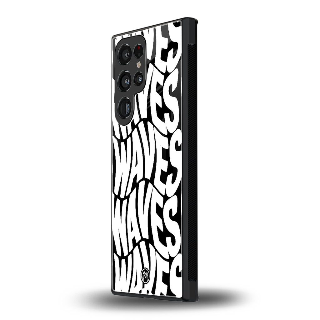 waves back phone cover | glass case for samsung galaxy s23 ultra