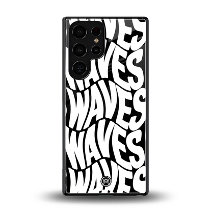 waves back phone cover | glass case for samsung galaxy s25 ultra