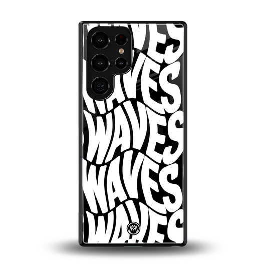 waves back phone cover | glass case for samsung galaxy s25 ultra