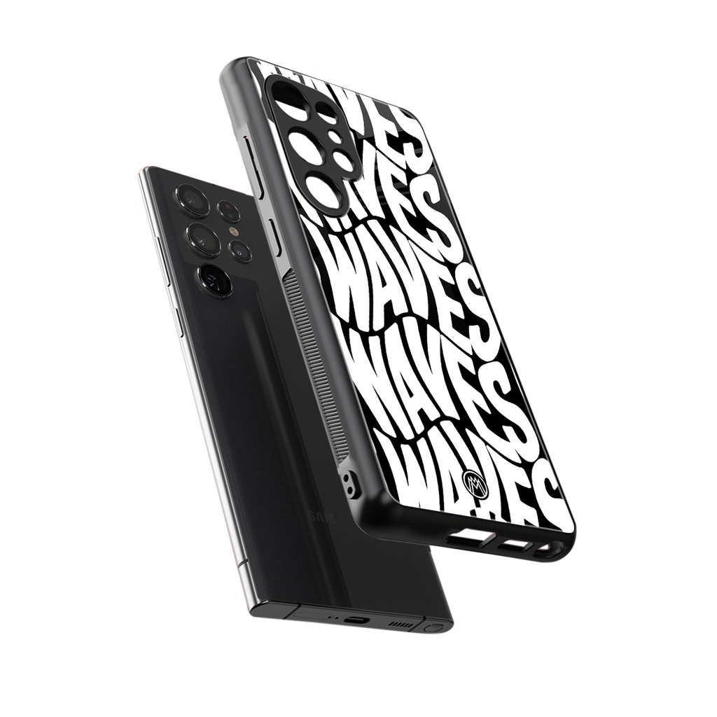 waves back phone cover | glass case for samsung galaxy s25 ultra