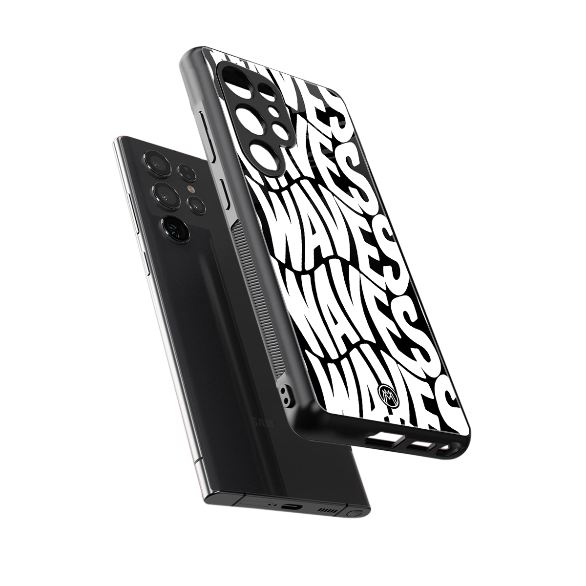 waves back phone cover | glass case for samsung galaxy s25 ultra