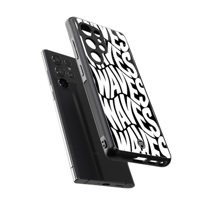 waves back phone cover | glass case for samsung galaxy s25 ultra