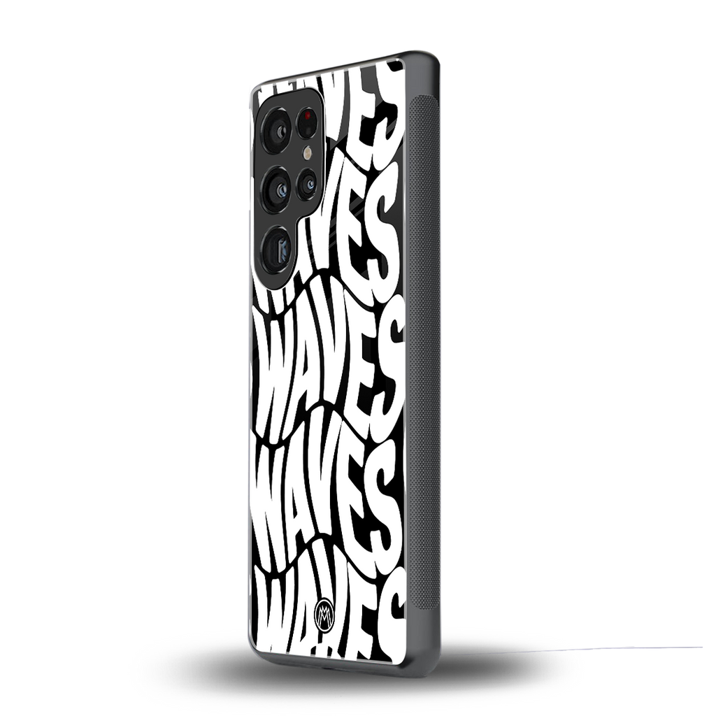 waves back phone cover | glass case for samsung galaxy s25 ultra