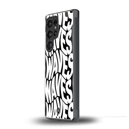 waves back phone cover | glass case for samsung galaxy s25 ultra