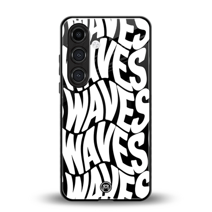waves back phone cover | glass case for samsung galaxy s24 plus