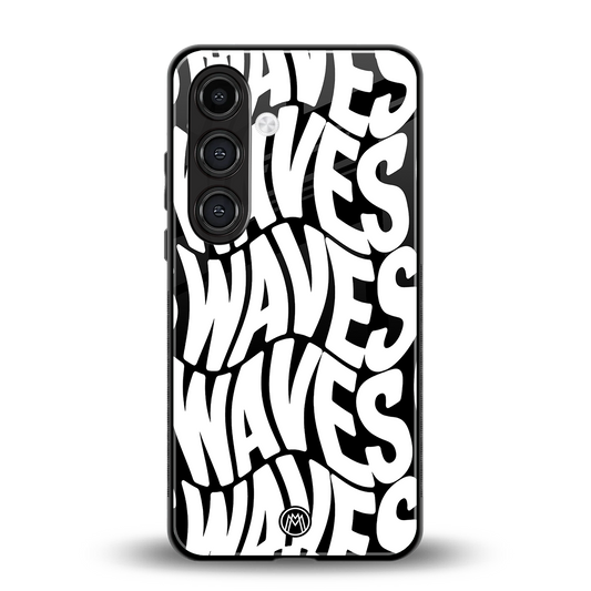 waves back phone cover | glass case for samsung galaxy s24 plus