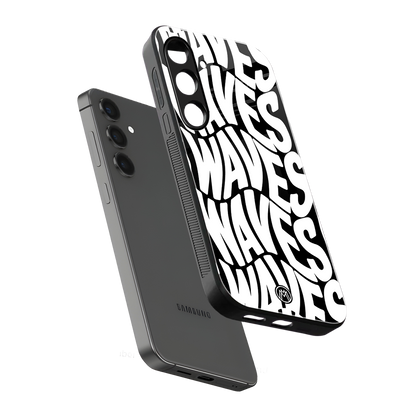 waves back phone cover | glass case for samsung galaxy s24 fe