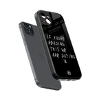we are dating back phone cover | glass case for iphone 14 plus